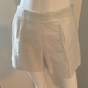 Banana Republic Monogram Cream metallic shorts